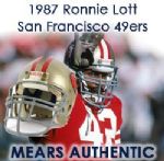 1987 Rock Solid Ronnie Lott San Francisco 49ers Game Worn Helmet (MEARS LOA)