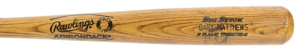 1984-86 Gary Matthews Chicago Cubs Rawlings Adirondack Professional Model Game Used Bat Signed by Lee Smith & Leon Durham (MEARS LOA/JSA)