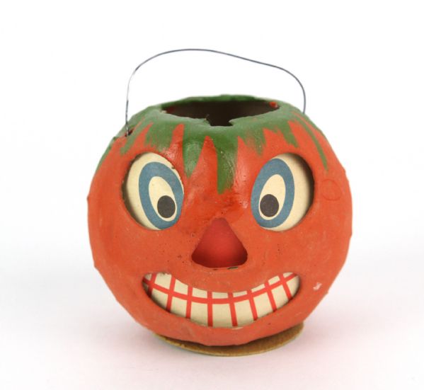 1960s circa German Halloween Hanging Jack OLantern Votive Candle Holder