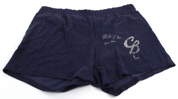 1980s Mike Singletary Chicago Bears Signed Practice Worn Shorts (MEARS LOA/JSA)