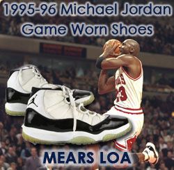 1995-96 Michael Jordan Air Jordan XI Chicago Bulls Game Worn Shoes (72-10 Season)