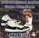 1995-96 Michael Jordan Air Jordan XI Chicago Bulls Game Worn Shoes (72-10 Season)