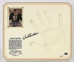 1993 Dick Butkus Chicago Bears Signed 12" x 14" Hand Print Display (JSA/Butkus COA) 38/2500
