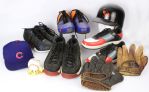 1920s-2000s Baseball & Basketball Memorabilia Collection - Lot of 9 w/ Signatures, Vintage Baseball Mitts, Cal Ripken Batting Helmet & More (JSA)