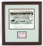1957 Milwaukee Braves World Series Champions 16" x 18" Framed Display w/ Game 5 Ticket Stub