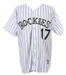 2000-04 Todd Helton Colorado Rockies Game Worn Home Jersey (MEARS LOA)