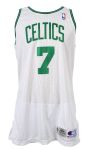 1995-96 Dee Brown Boston Celtics Game Worn Home Jersey (MEARS LOA)