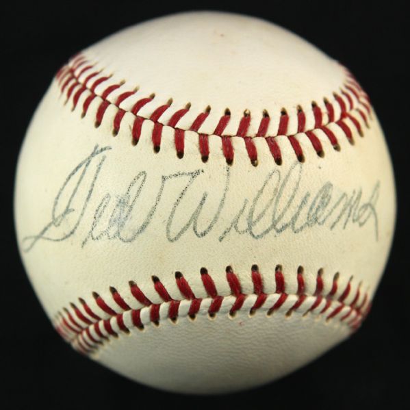 1959-73 Ted Williams Boston Red Sox Single Signed OAL Cronin Baseball (MEARS LOA)