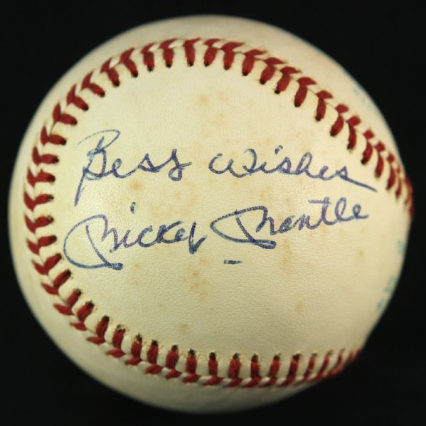 1974-83 Mickey Mantle New York Yankees Single Signed OAL MacPhail Baseball (MEARS LOA)