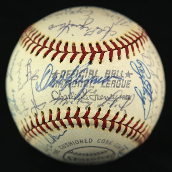 1976 New York Mets Team Signed ONL Feeney Baseball w/ 32 Signatures Including Tom Seaver, Joe Torre & More (MEARS LOA)
