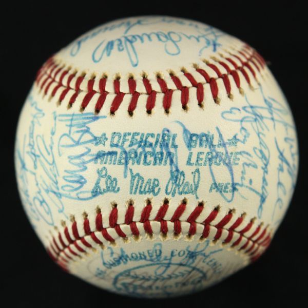 1976 Kansas City Royals Team Signed OAL MacPhail Baseball w/ 36 Signatures Including George Brett, Whitey Herzog & More (MEARS LOA)