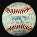 1976 Kansas City Royals Team Signed OAL MacPhail Baseball w/ 36 Signatures Including George Brett, Whitey Herzog & More (MEARS LOA)