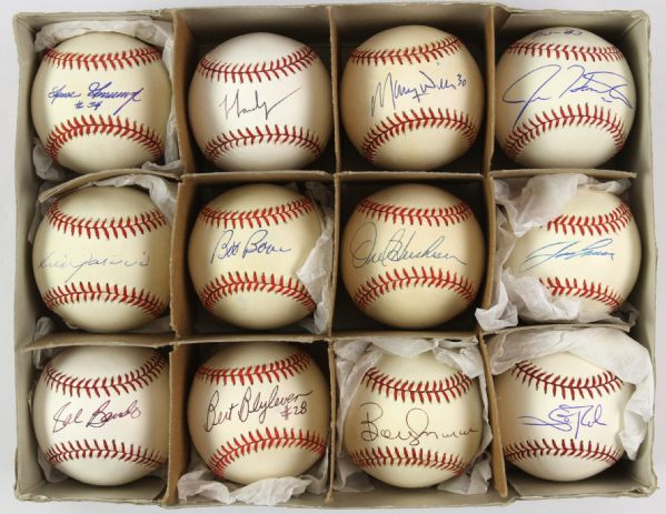 1984-2000s Hall of Fame All Star Award Winner Signed Baseball Collection - Lot of 12  w/ Goose Gossage, Luis Aparicio & More (MEARS LOA)