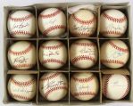 1984-2000s Hall of Fame All Star Award Winner Signed Baseball Collection - Lot of 12 w/ Andre Dawson, Minnine Minoso & More (MEARS LOA)