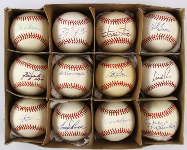 1984-2000s Hall of Fame & Award Winner Signed Baseball Collection - Lot of 12 w/ Juan Marichal, Boog Powell  & More (MEARS LOA)