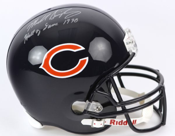 2000s Mike Singletary Chicago Bears Signed & Inscribed "Hall of Fame 1998" Full Size Display Helmet (PSA/DNA)