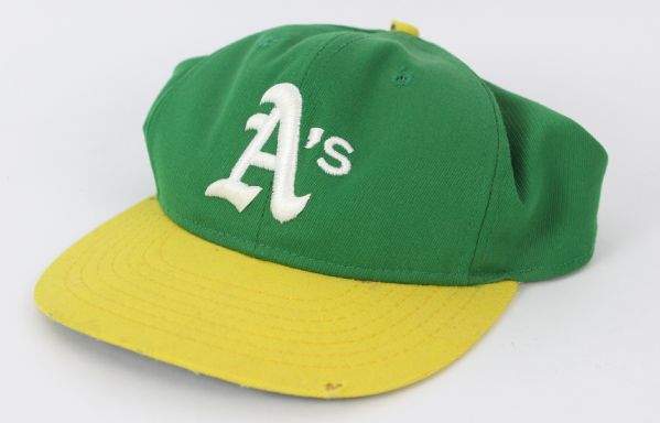 1973-78 Bill North Oakland As Game Worn Cap (MEARS LOA)