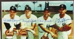 1980's Clete Boyer Tony Kubek Bobby Richardson Joe Pepitone New York Yankees Signed 14 x 16 Framed Photo (JSA)