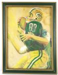 1960s Green Bay Packers David Boss 20" x 26" Framed Painting