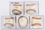 1984-2000s Baltimore Orioles Signed Baseball Collection - Lot of 5 w/ Cal Ripken, Jim Palmer & More (JSA)