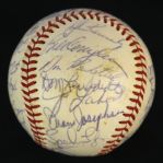 1971 Boston Red Sox Team Signed OAL Cronin Baseball w/ 31 Signatures Including Luis Aparicio, Bill Lee & More (JSA)