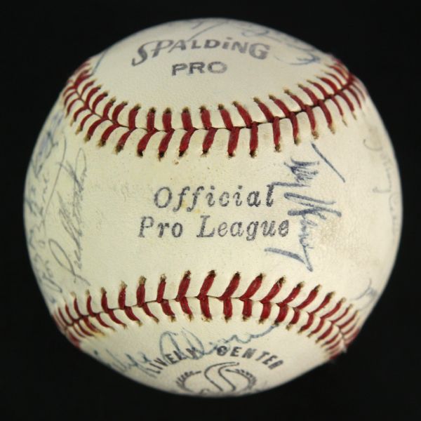 1972 New York Yankees Team Signed Baseball w/ 27 Signatures Including Thurman Munson, Elston Howard & More (JSA)