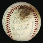 1972 New York Yankees Team Signed Baseball w/ 27 Signatures Including Thurman Munson, Elston Howard & More (JSA)