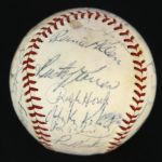 1972 New York Yankees Team Signed Baseball w/ 27 Signatures Including Thurman Munson, Elston Howard & More (JSA)