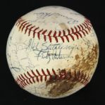 1972 New York Yankees Team Signed Baseball w/ 27 Signatures Including Thurman Munson, Elston Howard & More (JSA)