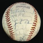 1972 New York Yankees Team Signed Baseball w/ 27 Signatures Including Thurman Munson, Elston Howard & More (JSA)
