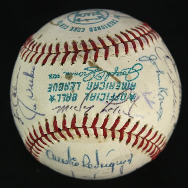 1972 Detroit Tigers Team Signed OAL Cronin Baseball w/ 26 Signatures Including Billy Martin, Mickey Lolich & More (JSA)