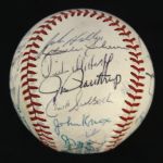 1972 Detroit Tigers Team Signed OAL Cronin Baseball w/ 26 Signatures Including Billy Martin, Mickey Lolich & More (JSA)