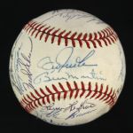 1972 Detroit Tigers Team Signed OAL Cronin Baseball w/ 26 Signatures Including Billy Martin, Mickey Lolich & More (JSA)