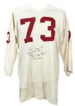 1970-72 John Hannah Alabama Crimson Tide Signed Game Worn Football Jersey (MEARS A8 / JSA)