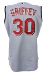 2000 Ken Griffey Jr. Cincinnati Reds Game Worn Road Vest (MEARS A10)