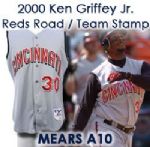 2000 Ken Griffey Jr. Cincinnati Reds Game Worn Road Vest (MEARS A10)