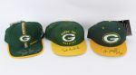 2000s Ray Nitschke Brett Favre Ted Hendricks Green Bay Packers Signed Cap Collection - Lot of 3 (JSA)