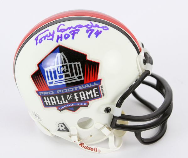 1990s Tony Canadeo Green Bay Packers Signed Pro Football Hall of Fame Mini Helmet (JSA)
