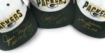 1990's Green Bay Packers Signed Leather Cap Collection - Lot of 7 w/ Bart Starr, Ray Nitschke, Tony Canadeo & More (JSA)
