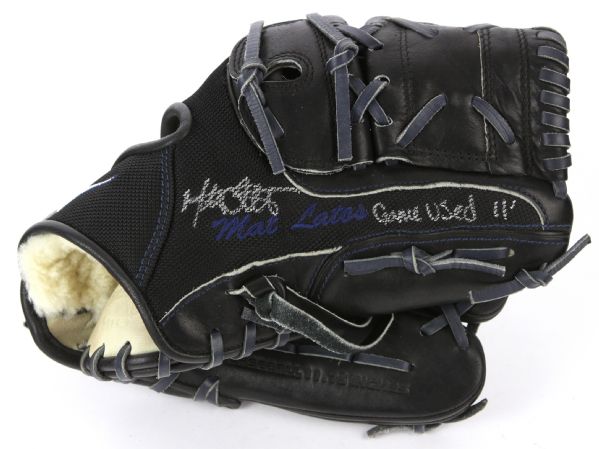 2011 Mat Latos San Diego Padres Signed Game Used Nike Fielders Mitt (MEARS LOA & PSA/DNA)