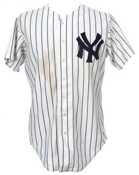 1988-89 Jim Leyritz Albany-Colonie Yankees Eastern League Game Worn Home Jersey (MEARS LOA/Player LOA)