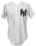 1988-89 Jim Leyritz Albany-Colonie Yankees Eastern League Game Worn Home Jersey (MEARS LOA/Player LOA)