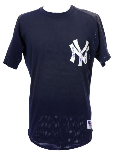 1990-92 Jim Leyritz New York Yankees Signed Game Worn Batting Practice Jersey (MEARS LOA/JSA/Player LOA)