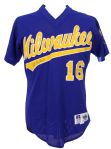 1993 Pat Listach Milwaukee Brewers Signed Game Worn Batting Practice Jersey (MEARS LOA/JSA)