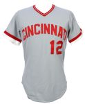 1978 Mickey Duval Cincinnati Reds Japanese American Goodwill Exhibition Series Game Worn Uniform (MEARS LOA/Team LOA)