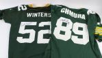 1990s Frank Winters Mark Chmura Green Bay Packers Signed Jerseys - Lot of 2 (JSA)
