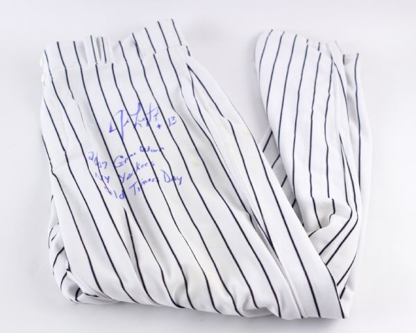 2007 Jim Leyritz New York Yankees Signed Old Timers Game Worn Uniform Pants (MEARS LOA/JSA/Player LOA)