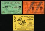 1964-74 Muhammad Ali World Heavyweight Champion Ticket Stub Collection - Lot of 3 