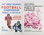 1972-75 Chicago's Annual High School Football Championship Catholic vs. Public Soldier Field 14 x 22 Broadside Collection - Lot of 4