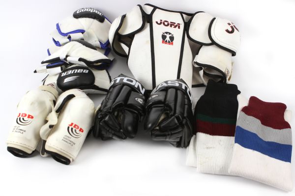 1990s Colorado Avalanche Game Worn Equipment Collection - Lot of 13 w/ Peter Forsberg, Adam Foote & More (MEARS LOA)